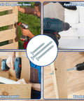140 Piece Size 6 By 2 Inch Wood Screws Set Carbon Steel High Hardness Phillips Flat Head Rust Resistant Galvanized Finish For Woodworking DIY Projects Outdoor Furniture Decks Wall Panels Plastic Board Garden