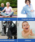 Straight Up Solid Stainless Steel Twelve Inch Bathroom Safety Grab Bar With Smooth Anti Slip Grip Perfect For Elderly Seniors Total Lifesaver Support Handle Easy Peasy Setup with elderly using grab bars.