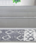 Non Slip Stair Treads Set of 13 Blue Bohemian Distressed Peel and Stick Alfombras for Stairs on wooden steps