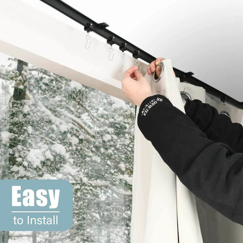 Flexible Ceiling Curtain Track System For Ceiling Mount And Room Divider, Sliding Curtain Rail You Can Bend, installation view