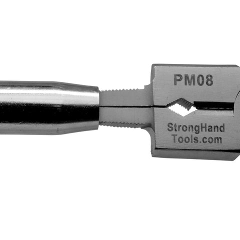 Close-up of 8 Inch MIG Welding Pliers That Are A Real Handy Workhorse With Nozzle Cleaner Rounded Hammer Face Tempered Wire Cutter PM08