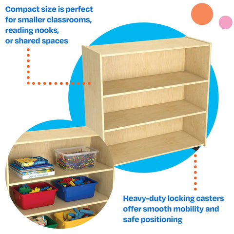 Slick Rolling Storage Rack With Adjustable Shelves And Heavy Duty Locking Casters Your Go To Setup For Classrooms Reading Nooks And Small Rooms Solid Mobile Organizer For Books And Gear
