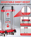 Two Station Edge Bender For Sheet Metal Roller And Roof Projects, adjustable height range, English/Metric depth gauge, pro-grade tool