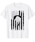 Paramotoring Paraglider Inspired US Flag Tee For Flight Junkies Lightweight White Shirt With Classic Fit And Double Needle Hem
