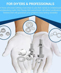 284Pcs 304 Stainless Steel Heavy Duty Flange Bolt Nut Washer Assortment shown in gloved hands with diagrams