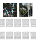 Heavy Duty Aluminum Alloy Angle Bracket Set For Fence And Construction Ten Pieces 3.2 By 1.2 By 3.5 Inch Corner Braces shown in use