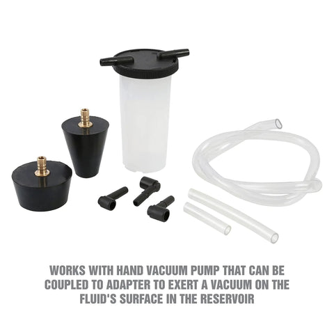 Power Steering And Brake Bleeder Kit For Air Removal After Fluid Changes Vacuum Adapter Kit For Reservoir Bleeding Works With Most Pumps And Systems