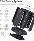 Beefy Heavy Duty Surge Protector Power Strip Tower internal components showing 7-point safety system features for secure use