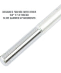 Close-up of threaded 5/8" x 18 rod designed for Slide Hammer Puller Set With Dent Puller CV Axle And Bearing Removal Tool Kit.