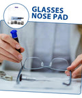 Person using All In One Glasses Repair Kit Set With Assorted Screws Nose Pads Mini Screwdrivers And Accessories For Quick On The Go Eyewear Fixes At Home Or Travel Anywhere