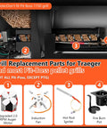 Pro Grade 2.0 RPM Auger Motor Upgrade Kit With Fire Pot, Hot Rod Ignitor, Grill Induction Fan, Ash Remover And Screws