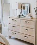 Bedroom dresser with Six Pack Matte Black And Gold Half Moon Cabinet Pulls Three And Three Quarters Inch Hole Centers 96mm Drawer Handles