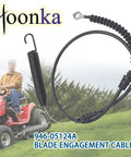 Blade Engagement Cable For 42 Inch Deck Riding Mowers Go To OEM Replacement Fits Troy Bilt Pony with extension spring visible