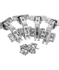 Stainless Steel Corner Cabinet Door Hinges 135 Degree Soft Close Brushed Finish Concealed Mounting No Fuss Easy Diy Install For Kitchen Cabinets And Home Furniture 4 Pack with screws