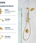 Super Sleek Brushed Gold Tub And Shower Trim Kit Featuring Smooth Pressure Balancing Controls And Water Saving Efficiency