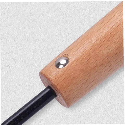 Bonsai Root Hook Steel Gardening Tool With Ergonomic Handle For Loosening Soil And Unfolding Roots Bad Boy Claw Digging Cultivator Weed Remover Heavy Duty Manganese Steel Durable Pro Grade Yard Work Essential, wood handle close-up