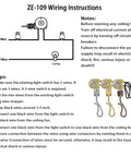 Zing Ear ZE 109 Two Wire Pull Chain Ceiling Fan Light Switch Replacement wiring instructions diagram