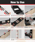 How to use the Straight Up Solid Door Hinge Template Kit With Modular Aluminum Rails, detailed step-by-step instructions.