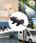 12V Water Pressure Diaphragm Pump Self Priming For RV Boat Caravan Marine Use 4.3 Liters Per Minute 1.1 GPM 35 PSI