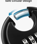 4 Digit Keyless Combination Lock Tough As Nails Padlock With Hardened Steel Shackle For Outdoor Sheds Fences Gates Storage
