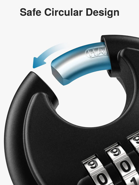 4 Digit Keyless Combination Lock Tough As Nails Padlock With Hardened Steel Shackle For Outdoor Sheds Fences Gates Storage