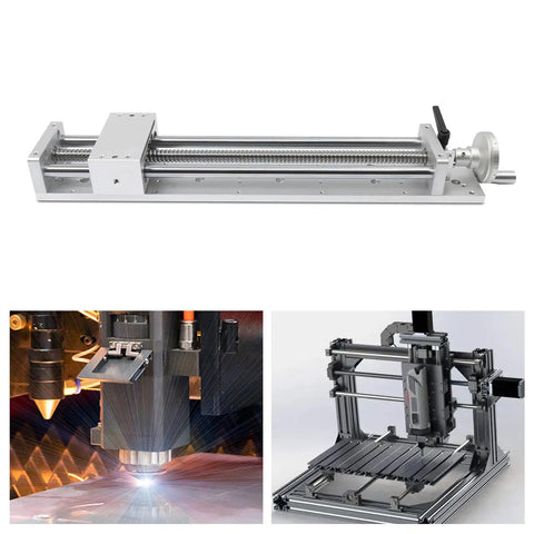 High Precision CNC Sliding Table With Hand Wheel For DIY Router And Lathe, 400mm Ball Screw Linear Stage With Heavy Duty Industrial Linear Rail