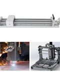 Pro Grade Linear Stage Actuator With XYZ Double Linear Rail And 400mm Ballscrew, Manual Sliding Table For DIY Router Controller, Ultra Precise Engineering For Tight Tolerances To 0.05mm, aluminum alloy stage for CNC and laser use