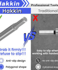 Premium Quality Badass 7 And 10 Inch Forstner Bit Extension Set comparison with anti-slip design versus traditional cylindrical shape.