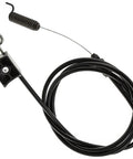 Top Shelf Replacement Control Cable For Walk Behind Mower 58 Inch Throttle Line with spring and black casing.