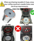 Reusable K Cup Coffee Filters Set, Premium Stainless Steel Refillable K Cups compatibility guide with brewer pin models