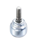 Close-up of 12mm Ball Transfer Bearing Unit with Nylon Ball Roller, Bolt Fixing Mount, 360 Degree Rotation, 17 Lbs Load Capacity