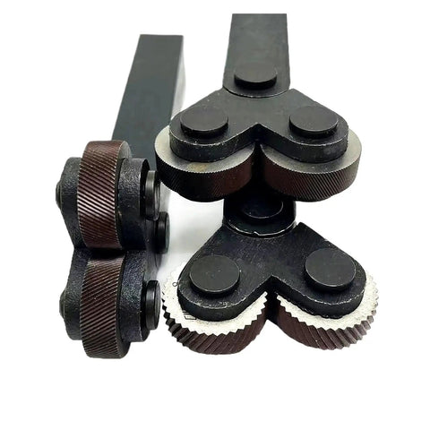 Pro Grade Lathe Knurling Tool Kit With 0.5mm 1.0mm And 1.5mm Heads Inner Hole Embossing Wheel 20x18mm Reticulated Knurling Knife