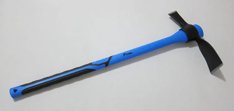 35 Inches Forged Heavy Duty Adze Pick Beefy Pickaxe Mattock Hoe Mattock Cutter 6.6 Lb with blue shock absorbing fiber handle