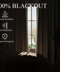 Light Sage Double Layer Blackout Linen Curtains For Living Room And Bedroom, 96 Inch Long Pinch Pleat Drapes With Hooks And Rings, Room Darkening, Cozy Soft Green Vibe shown blocking light