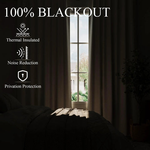 Light Sage Double Layer Blackout Linen Curtains For Living Room And Bedroom, 96 Inch Long Pinch Pleat Drapes With Hooks And Rings, Room Darkening, Cozy Soft Green Vibe shown blocking light