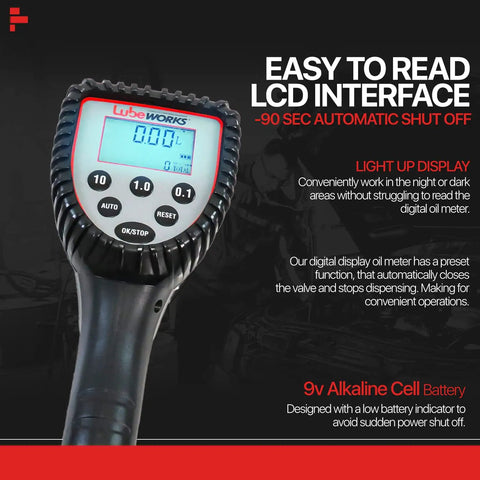 LCD interface of Preset Digital Oil Control Valve With Meter Nozzle For Precise Flow