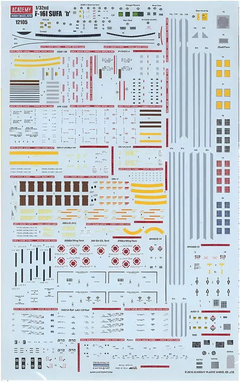 Cartograf decals for F-161 SUFA 1/32 Scale Model Kit with detailed markings visible on sheet