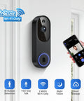1080P Wireless Video Doorbell Cam With AI Human Detection, Crystal Clear Night Vision, Two Way Talk, 2.4GHz WiFi