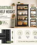 Heavy Duty 3 Tier Kitchen Storage Shelf Boltless Metal Rack With Adjustable Shelves Up To 1200 Lbs Total Ideal Pantry Organizer