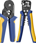 All In One Ferrule Crimping Tool Kit With Built In Automatic Wire Stripper And Ferrule Crimper For AWG 24 10 And AWG 23 7 Wires