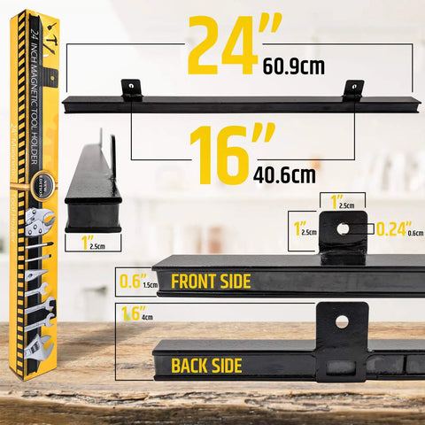 24 Inch Heavy Duty Magnetic Tool Holder Upgraded With Extra Strength Magnets, 24x16 inch dimensions, garage organizer