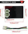 Dimensions of DC 6 Pin CDI Module With 4 Plus 2 Pin CDI Cable Harness For GY6 50cc 125cc 150cc ATV Go Kart Moped Scooter Quad Bike
