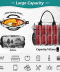 Desert Cowboy Insulated Lunch Bag For Women On The Go With Adjustable Shoulder Strap Reusable Lunch Tote For Work Picnic And Camping Keeps Food Fresh And Warm Large Capacity showing wide opening design and can capacity.