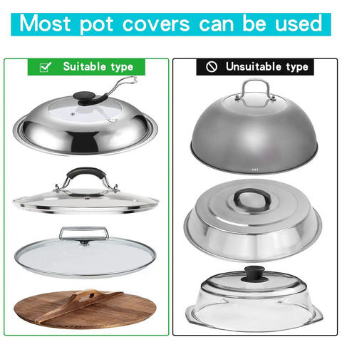 Kick Stale Clutter Out With This Heavy Duty Cabinet Pot Lid Organizer Door Mounted 304 Stainless Steel Cover Rack Adjustable Height Pan Holder For Real Easy Closet Organization Game Changer suitable and unsuitable pot lid types
