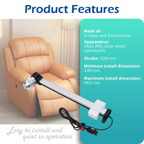 Power Recliner Motor Replacement For JLDQ Series Lift Chairs And Electric Recliners Fits JLDQ.18.134.329Z06 next to recliner
