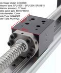 Heavy Duty XYZ Liner Block Linear Guide With 40mm Width And SFU1605 Ball Screw For Smooth Sliding Table Motion Up To 50kg Load Max In 600mm Length Setup close-up of ball screw and slider