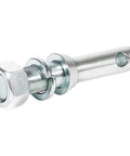Cat 1 Draw Pin For 3 Point Hitch Tractors, Five And A Half Inch, Three Pack, Heavy Duty Tractor Hitch Pin Set For Lower Lift Arms, Compatible With Cat 1 3 Point Linkages And Implements, Durable Easy To Install - Image of a single draw pin with hex nut and lock washer, zinc plated, 7/8 inch diameter.