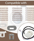 Must Have Washer Lid Lock Switch Replacement Kit For GE Front Load Washers Easy Install Lock Assembly 290D3070P002 Style Compatible With ETW485ASW0WB GTW325ASW0WW GTW385ASW0WS GTW460AMJ1WW GTW220ACK4WW GTW330ASK4WW And More, with wired connector