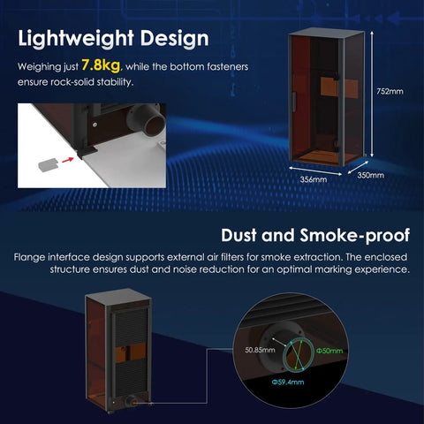 Durable Fiber Laser Enclosure Protective Cover For Safe Engraving 15.2 W By 29.6 Inches Built Tough Fireproof Dustproof Shield