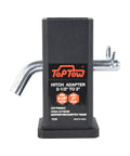 2-1/2 To 2 Inch Hitch Reducer Sleeve With 5/8 Inch Pin And Clip Included Carbon Steel Trailer Receiver Adapter front view